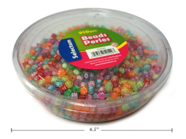 Alphabet Coloured Beads 910 Pcs
