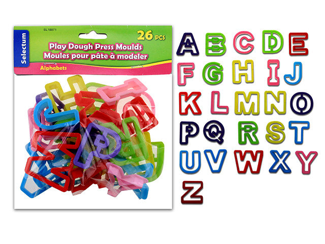 Alphabet Letters Play Dough Press Moulds (Pack of 26)