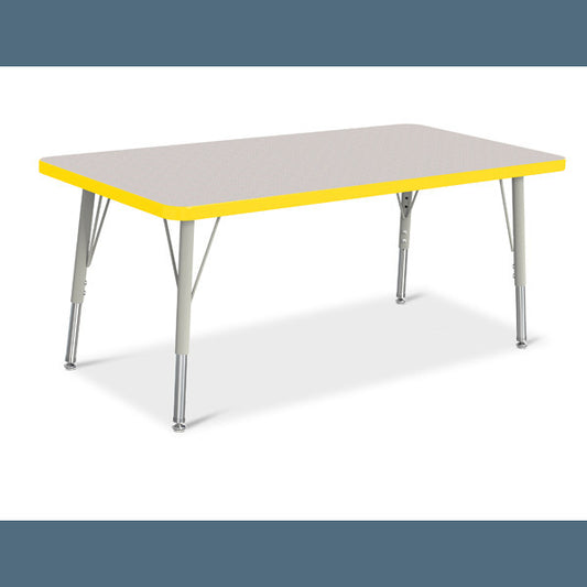 Berries Adjustable Activity Table - Rectangle (24"x48") - Legs 15"-24" (Elementary)