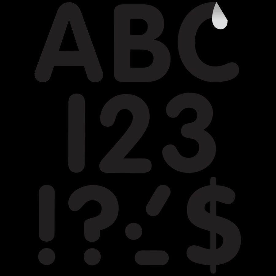 Black 4" Classic Self-Adhesive Letters Uppercase