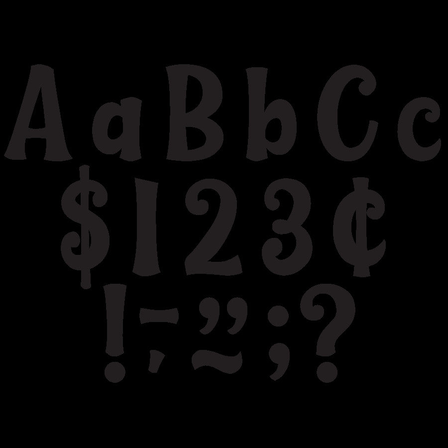 Black 4"" Wild Whimsy Letters
