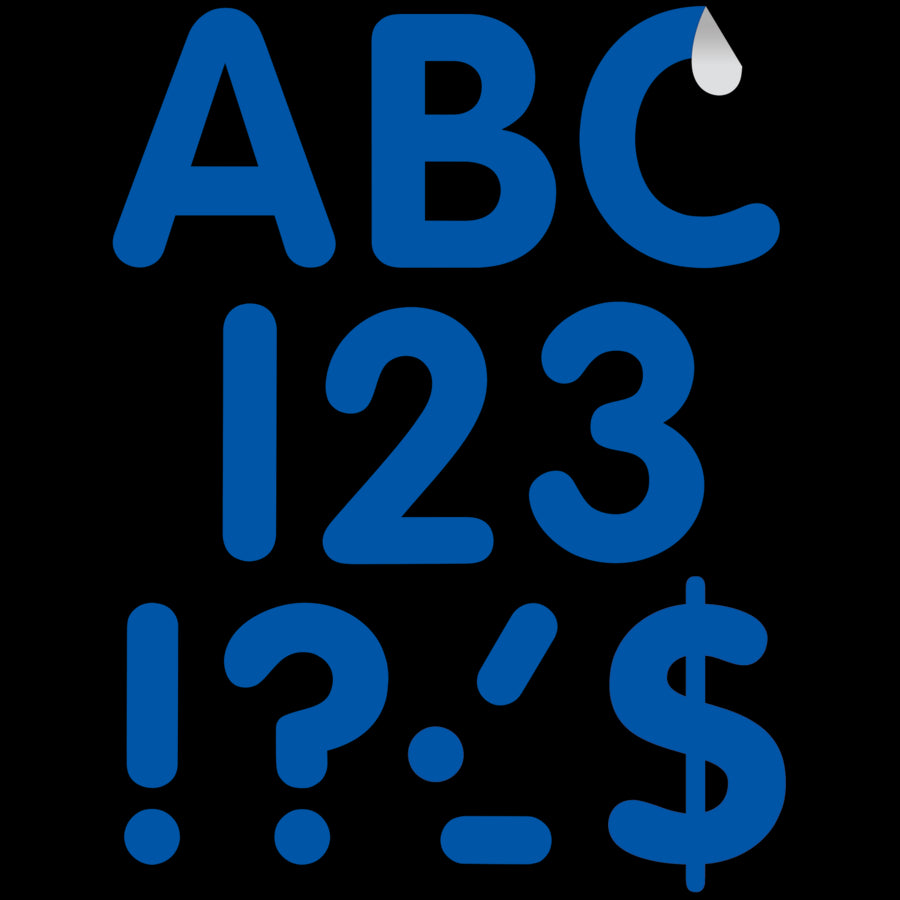 Blue 4" Classic Self-Adhesive Letters Uppercase