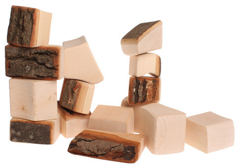 Building Blocks Large Natural With Bark 15 pcs