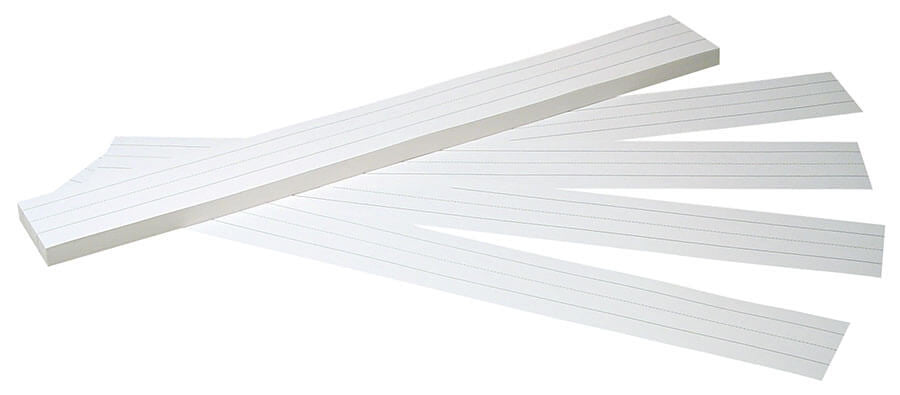 Cardstock Sentence Strips - White (100 Strips) 3" x 24"