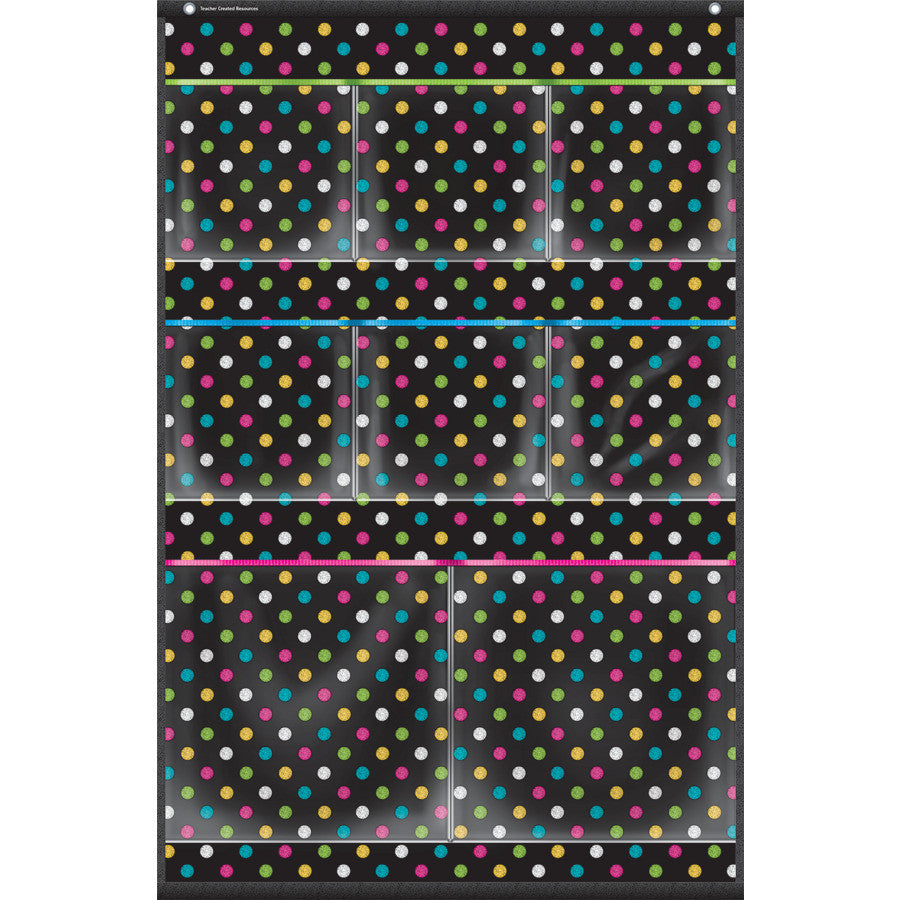 Chalkboard Brights 8 Pocket Small Storage Pocket Chart