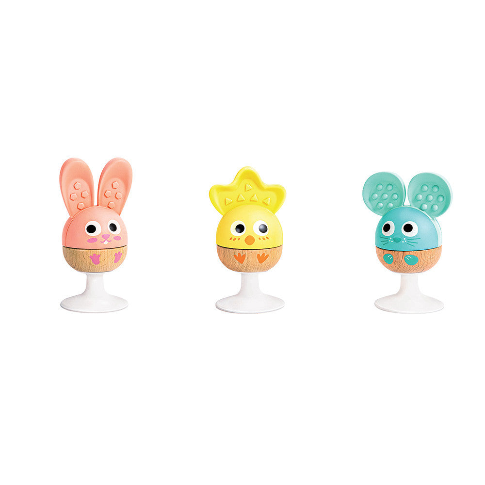 Cheery Critter Rattle Trio