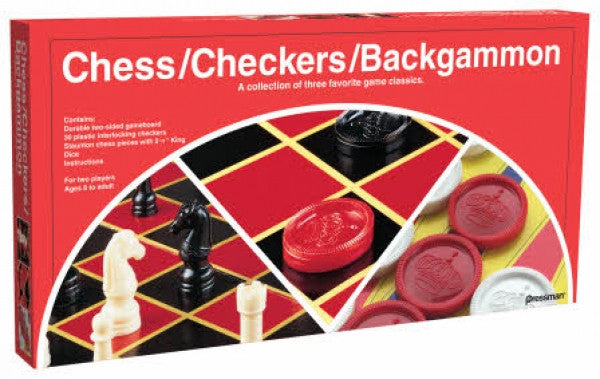 Chess-Checkers-Backgammon (Folding Set)