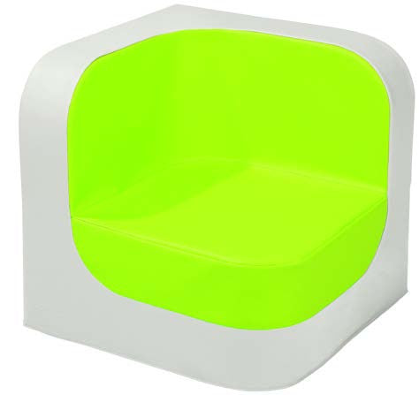 Club Corner Armchair - Green/Ivory