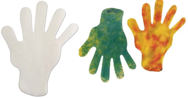Mains en papier diffuseur de couleurs 100/paquet