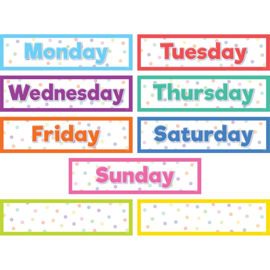 Colorful Magnetic Days Of The Week