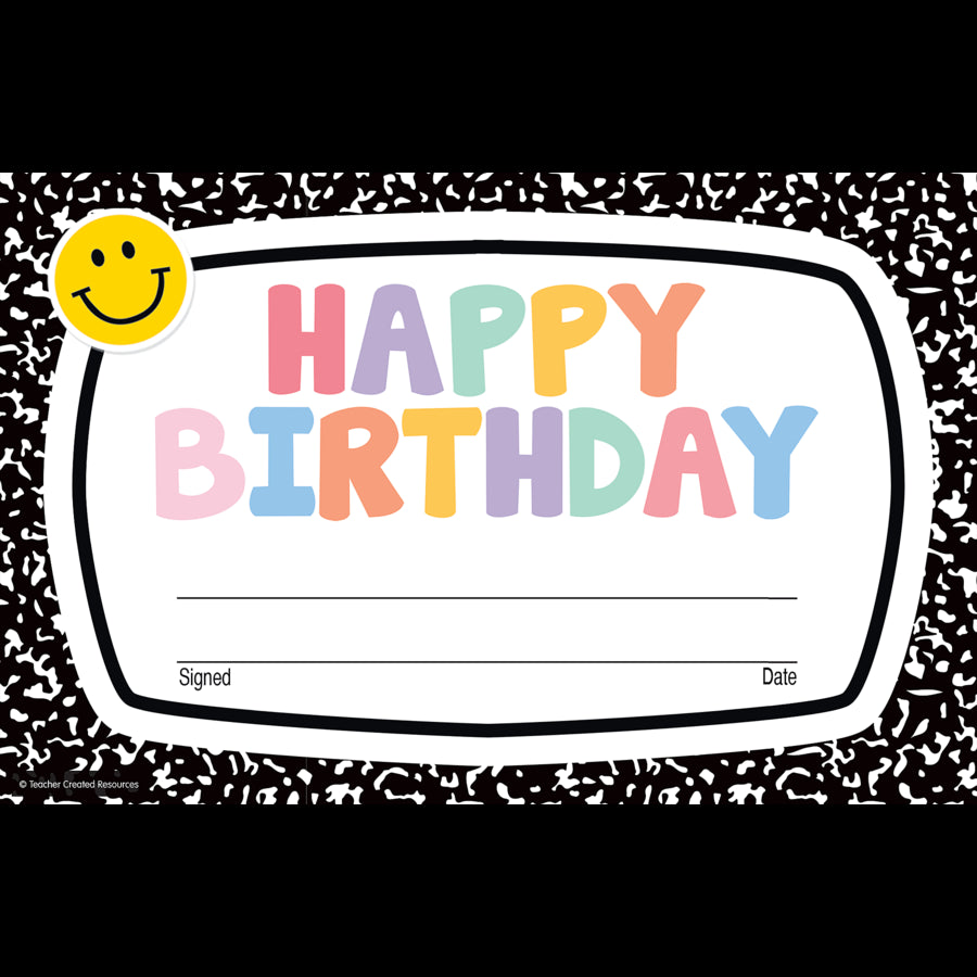 Cool for School Happy Birthday Awards