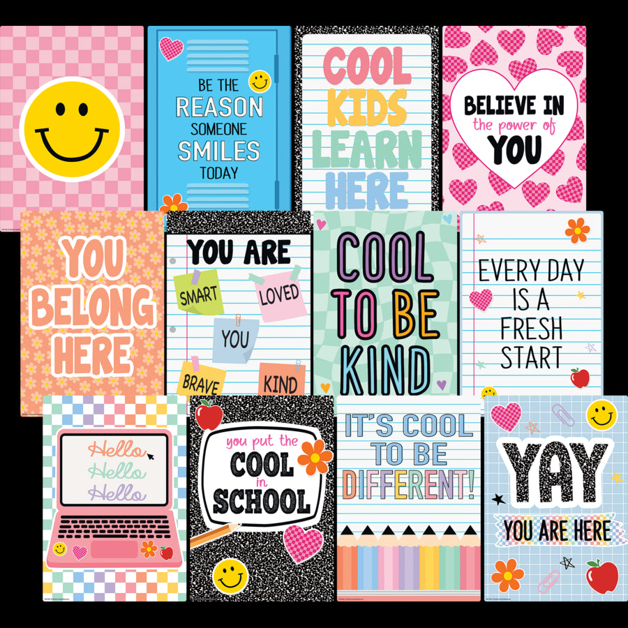 Cool for School Positive Sayings Small Poster Pack