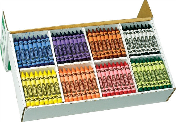 Crayons Crayola® Classpack - Grande taille (400 unités, 8 couleurs)