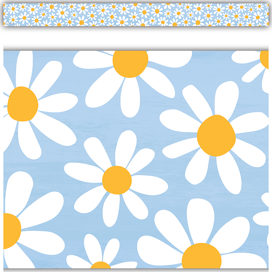 Daisies Straight Border Trim