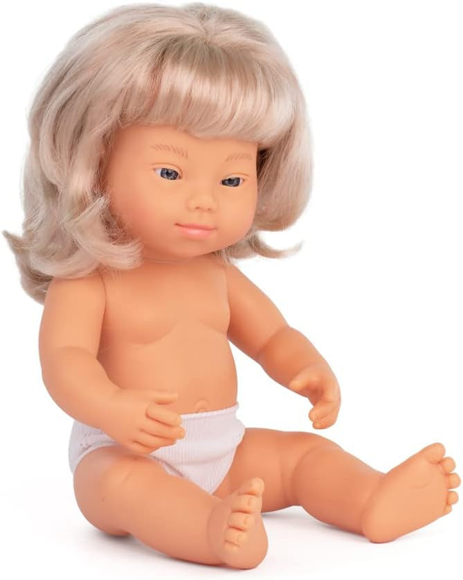 Down Syndrome 15" Blonde Baby Doll Girl