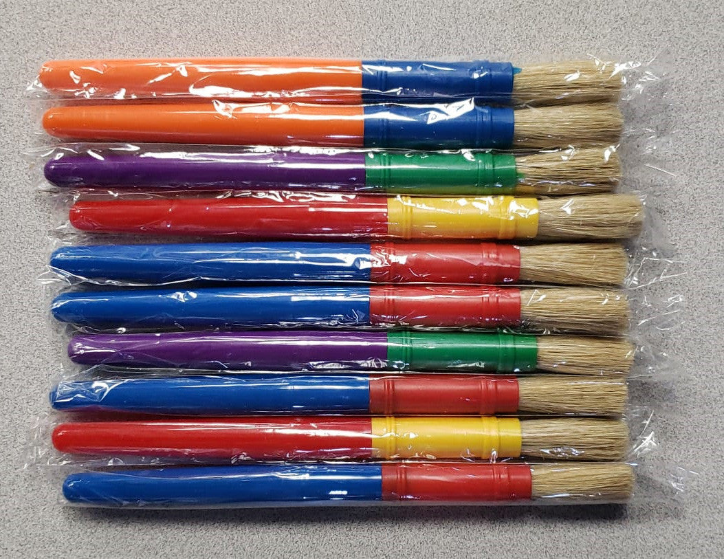 Elmers Brushes - (10 Pack, 7" Long) - Assorted Colours
