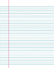 Exercise Book- 7"x 9" (40 pages) Ruled Interlined 7/16"– 7/32" Heavy Dotted w/Margin- 25 Pack