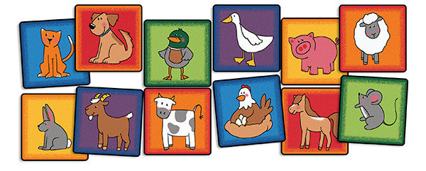 Farm Animal Seating Squares Kit - Set of 12