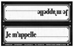 French Nameplates 32/Pk