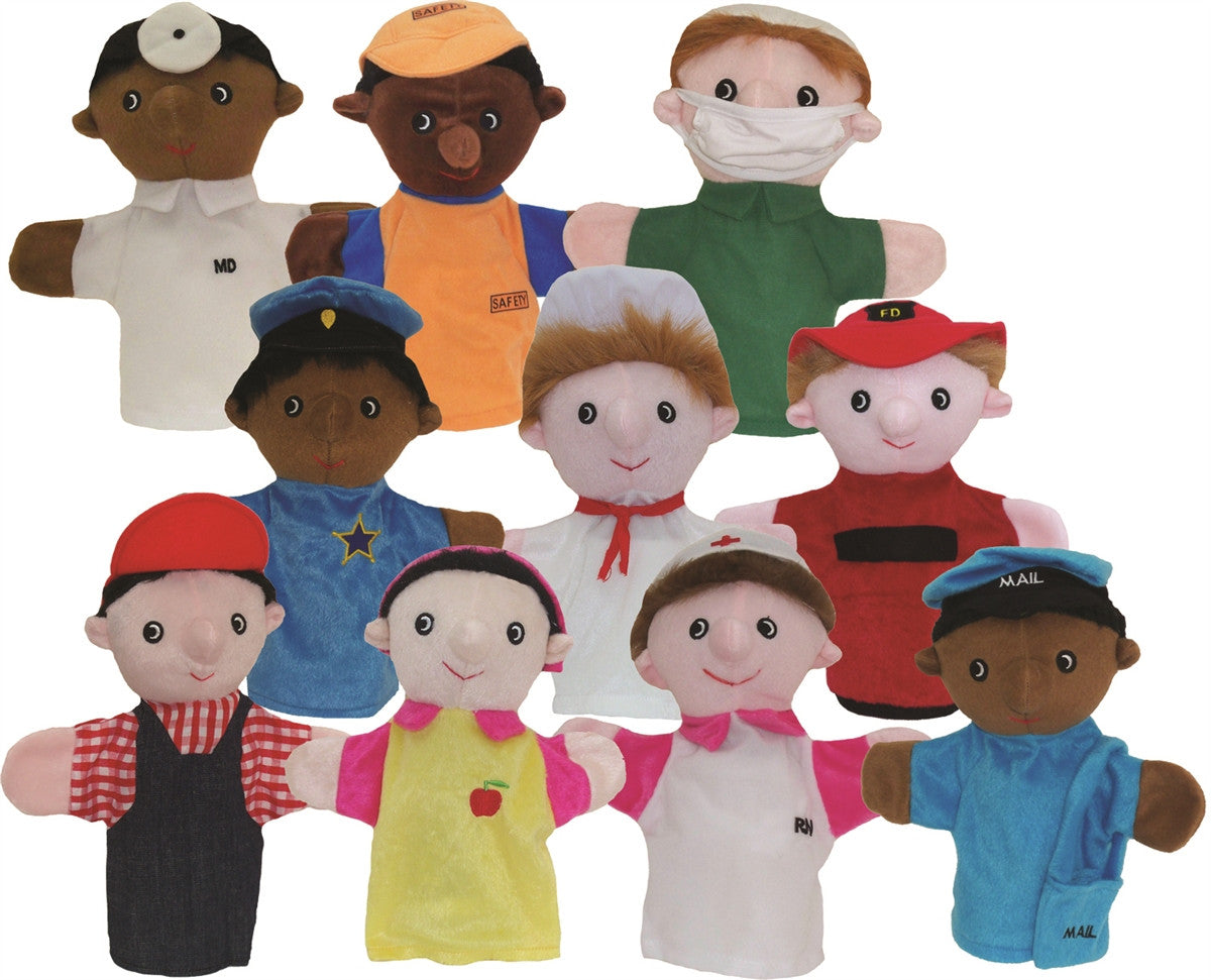Get Ready Kids Multicultural Career Puppet Set of 10