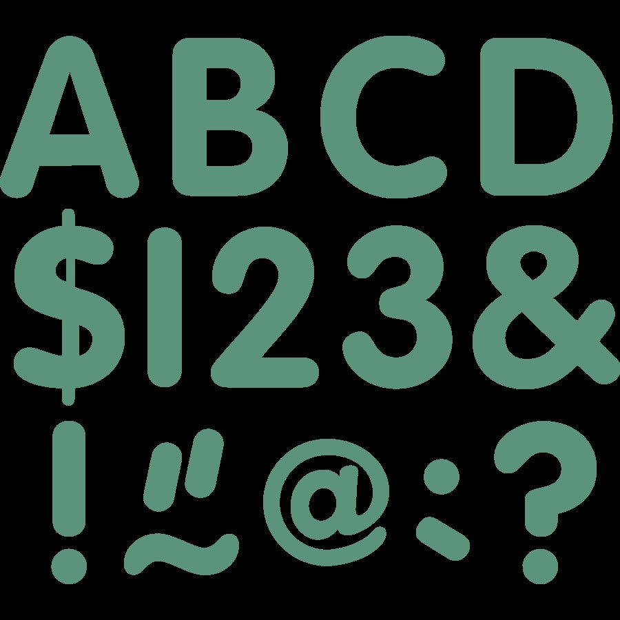 Green 2"" Classic Letters Uppercase Pack