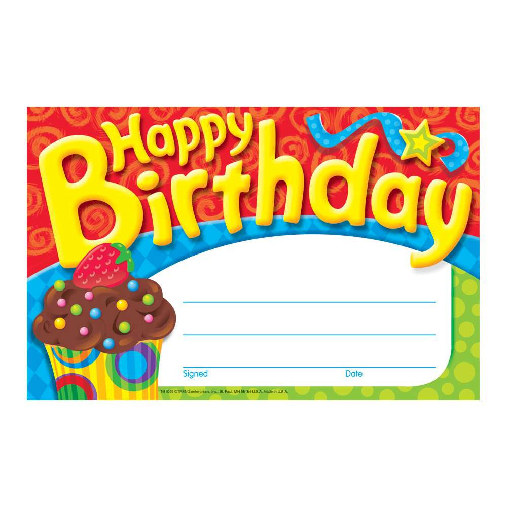 Happy Birthday Bake Shop Certificates