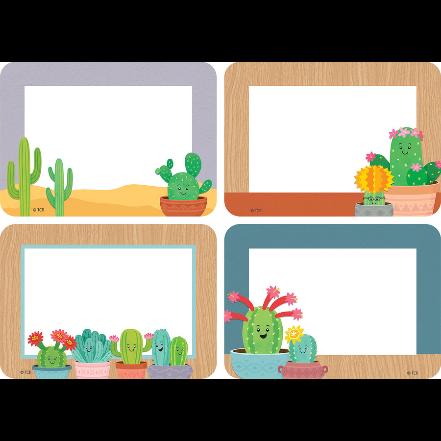 Happy Cactus Crew Name Tags/Labels - Multi-Pack