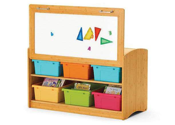 Hide-Away Shelf With 6 Large Vibrant Tubs