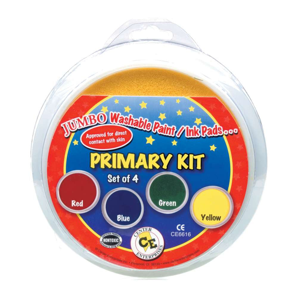 Jumbo Circular Washable Pads - Set of 4 (Red, Blue, Green, Yellow)