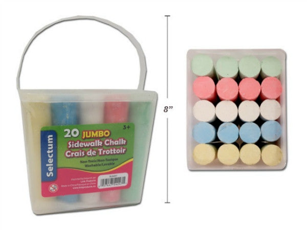 Jumbo Sidewalk Chalk 20/Pk