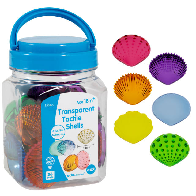 Large Transparent Tactile Shells (36 pcs)