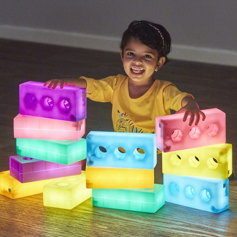 Light Up Glow Construction Bricks (Set of 12)