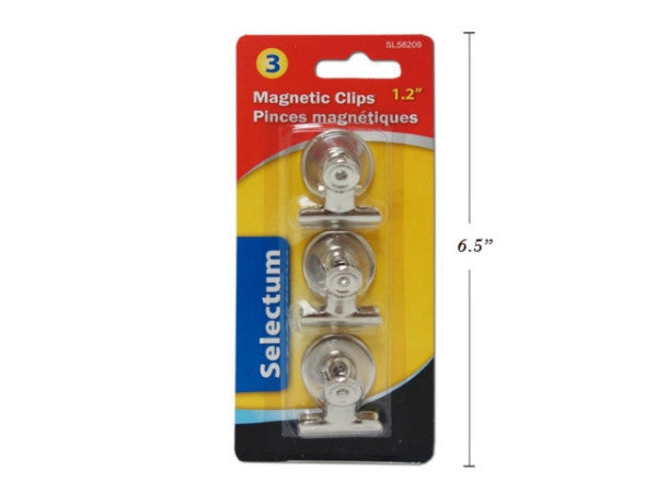 Magnetic Bulldog Clips 3/Pk