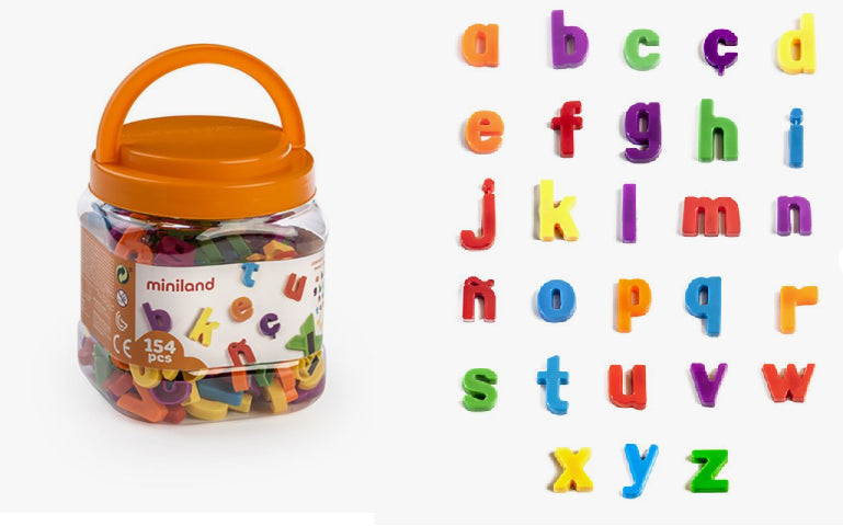 Magnetic Lowercase Letters 154 Pcs/Jar