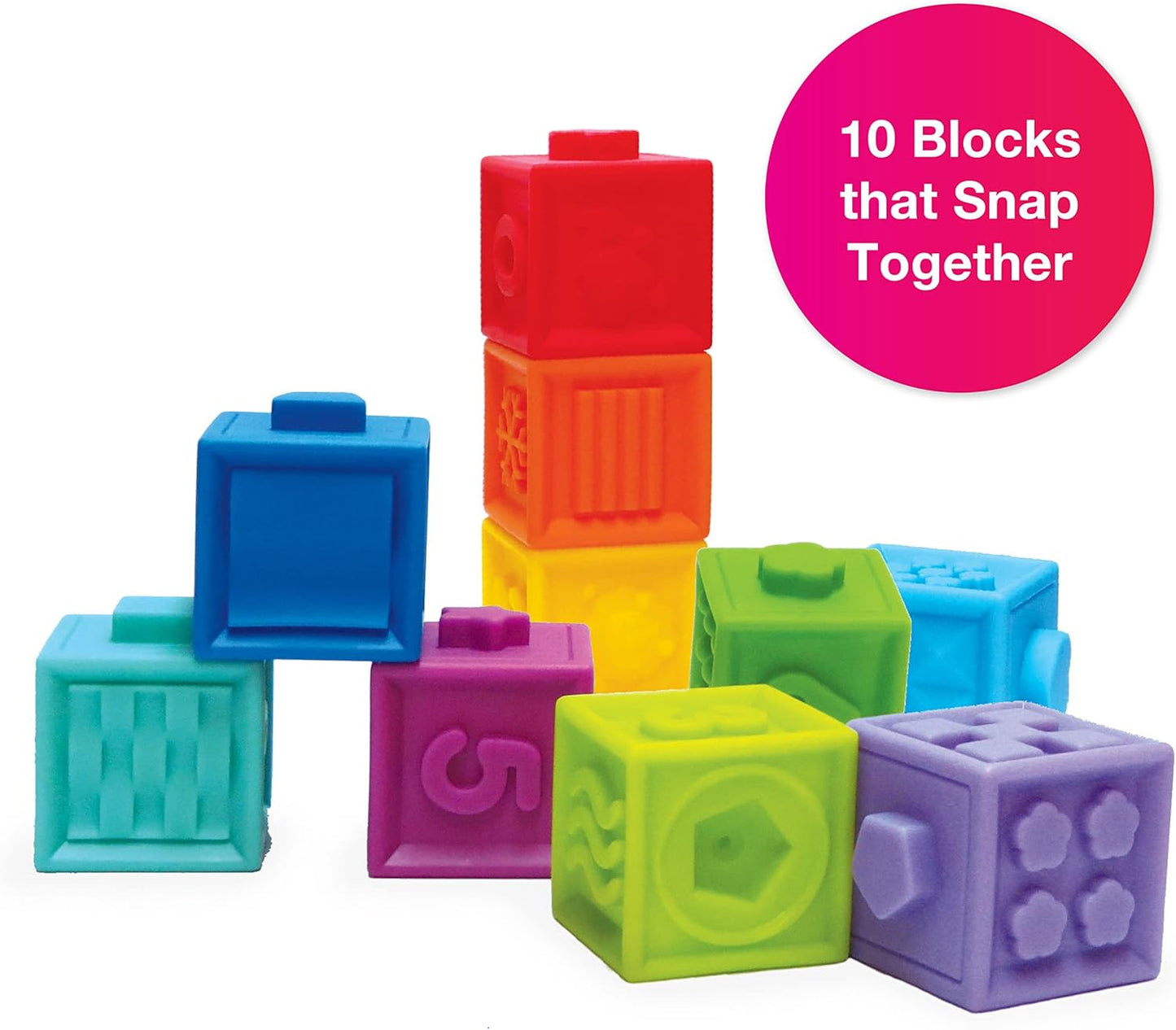 Mix & Match Textured Pop Blocks - Bright Colours