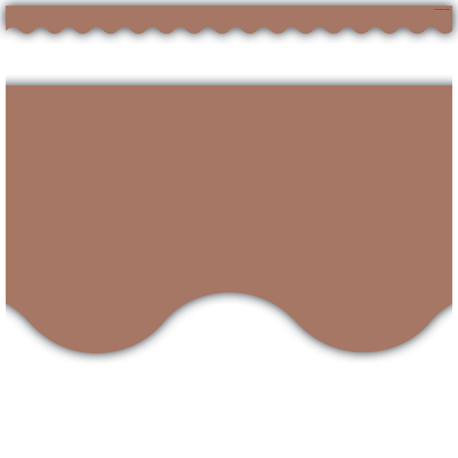 Mocha Scalloped Border Trim