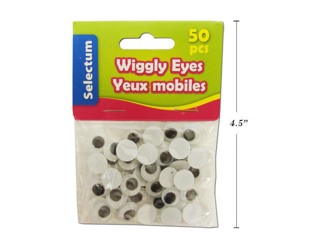 Moving Round Eyes Black - 12mm (Pack of 50)