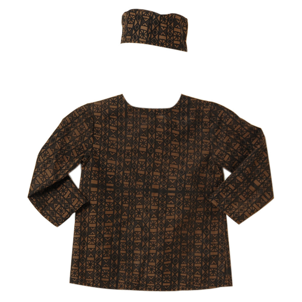 Patterned Festival Tunic and Cap - African Heritage - Boy