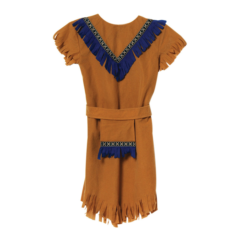Brown Fringe Dress - Indigenous Americas Tradition - Girl