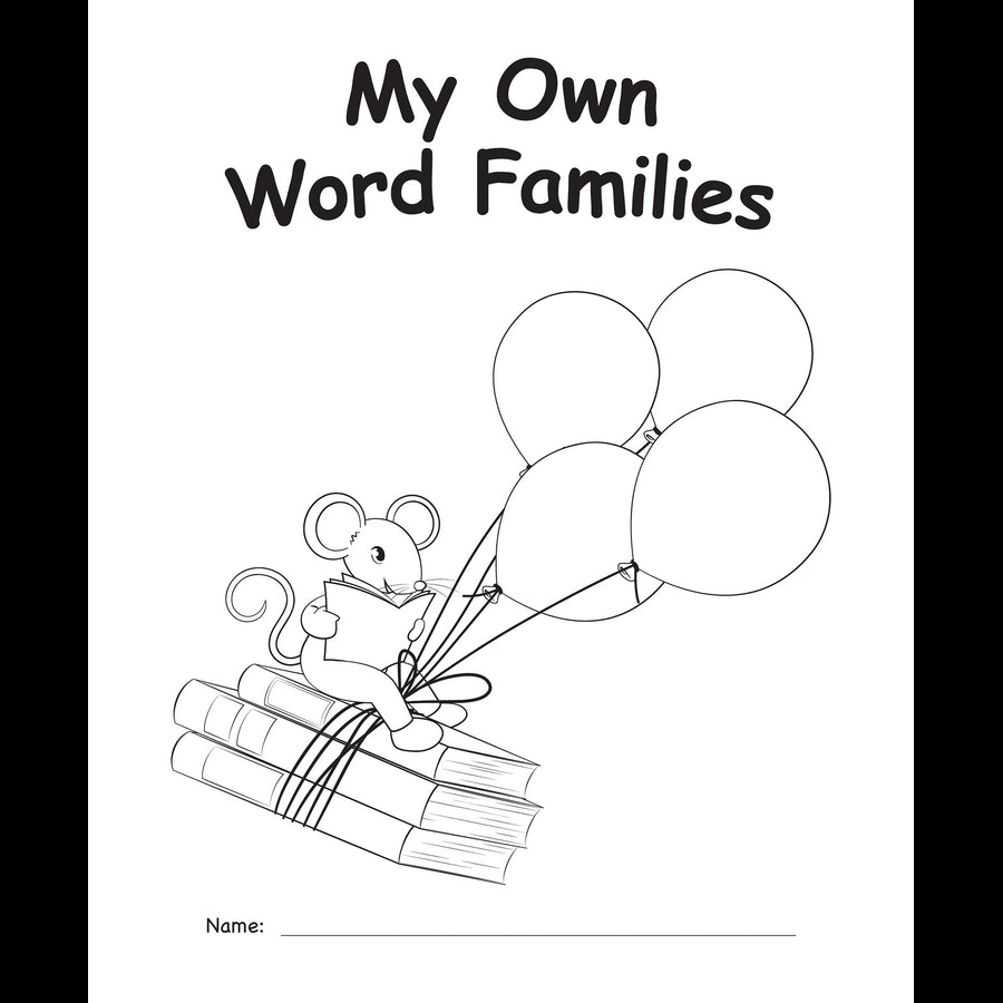 My Own Books: My Word Families Book