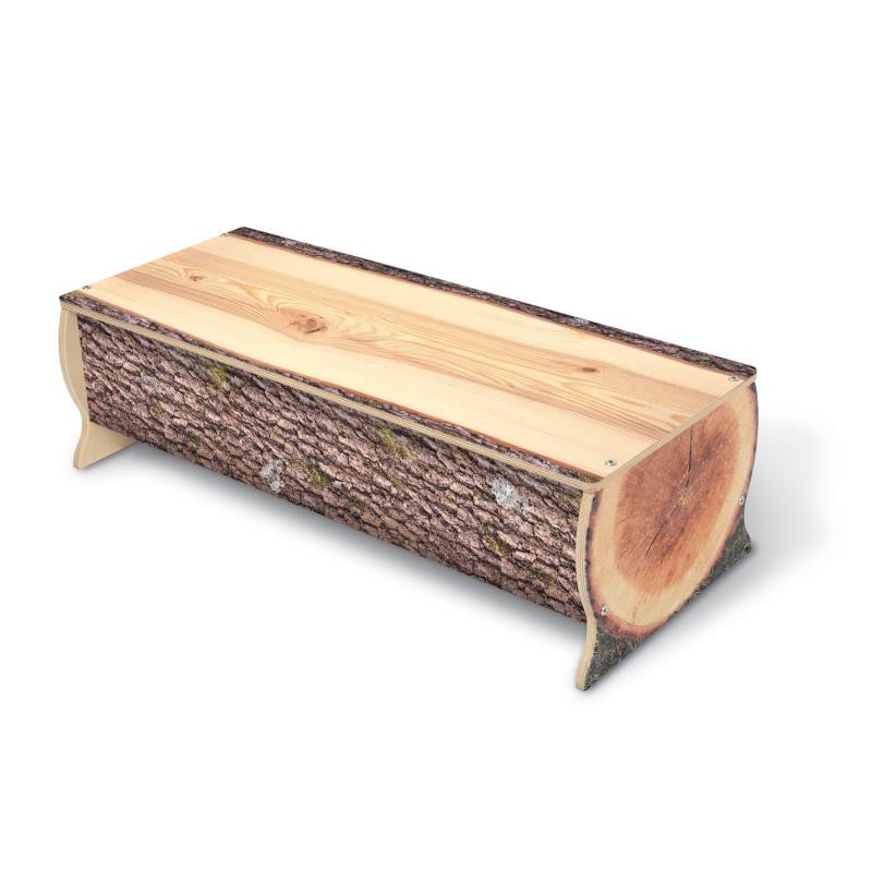 Banc en bois massif Nature View à bords naturels 10 po H