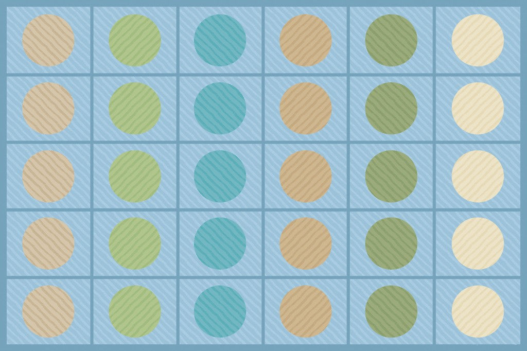 Open Seating Classroom Rectangle Rug - Calming Colours