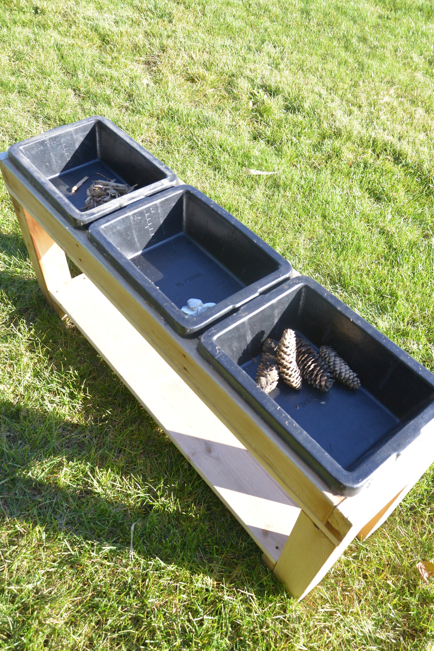 Outdoor Toddler 3 Bin Sensory Table