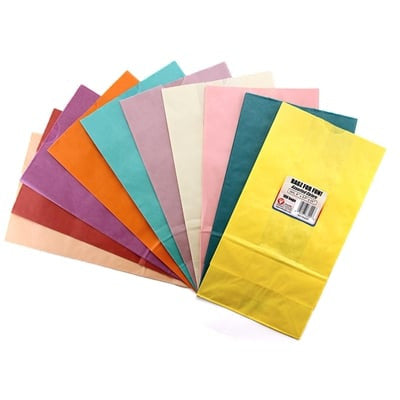 Paper Bags - Bright Assorted Colours (28 Pack)