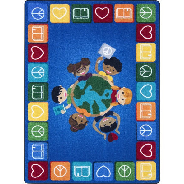 Peaceful Readers Rectangle Rug