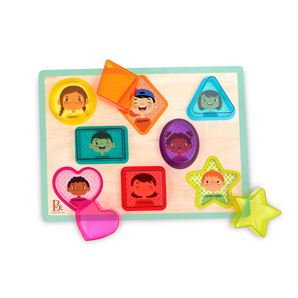 Peek & Explore Chunky Puzzle- Shapes & Emotions