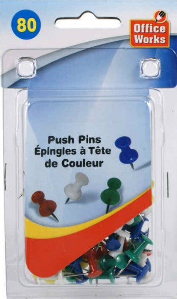 Push Pins Assorted (80/pk)
