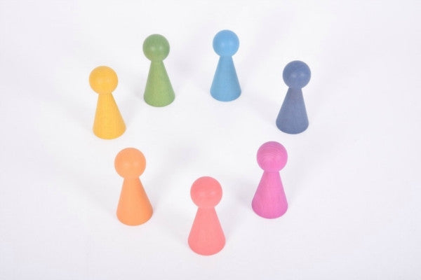 Rainbow Wooden Figures 7Pc