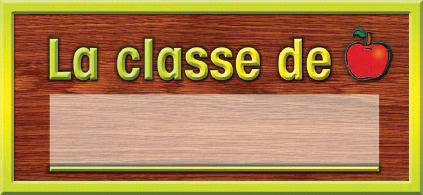 Room Signs - La classe de