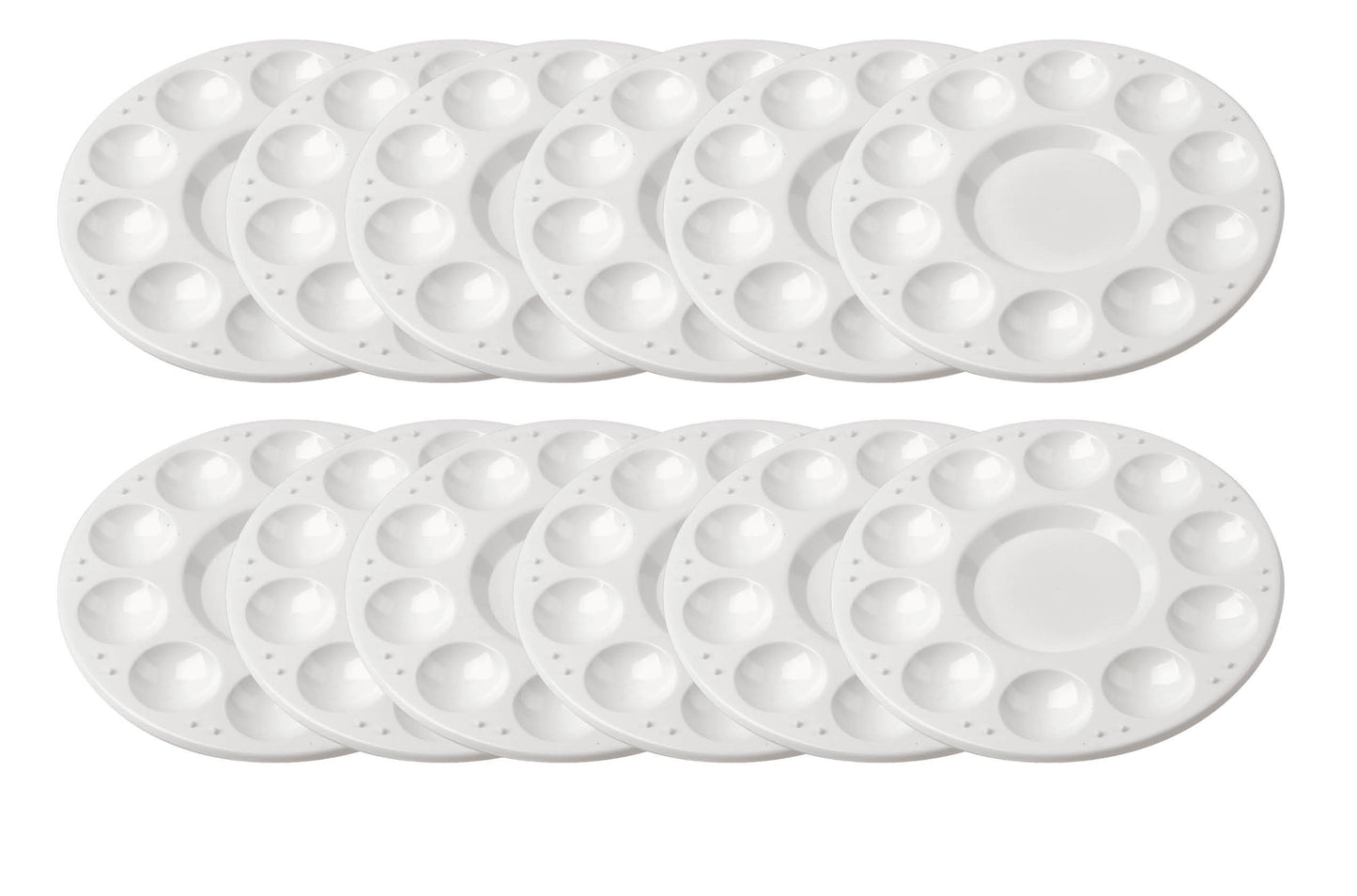 Round Plastic Palette- Set of 12 (6.75"D)